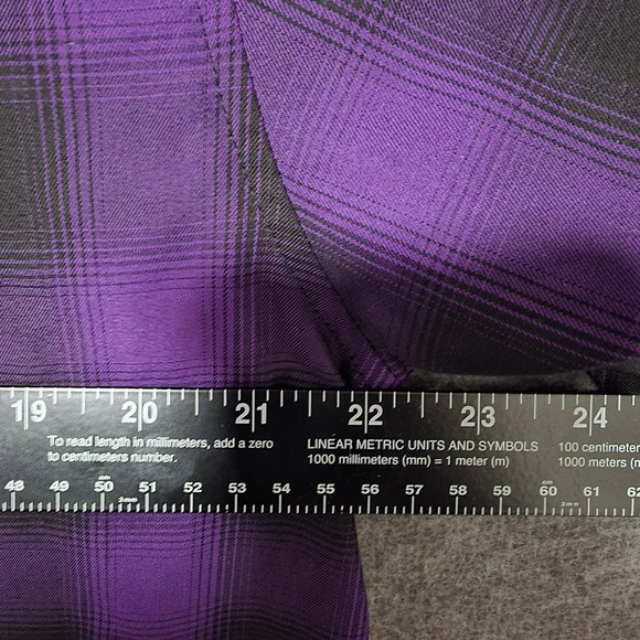 Dixxon Flannel Shirt Mens Large The Heart Short Sleeve Snap Purple Black Striped - Picture 5 of 9